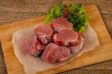 Raw pork tenderloin
