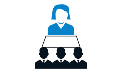 Business seminar vector icon for professional education and training