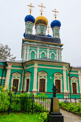 Obraz premium Vvedensky cathedral of Optina Monastery. Optina Pustyn (literally Opta's hermitage) is an Eastern Orthodox monastery near Kozelsk in Russia