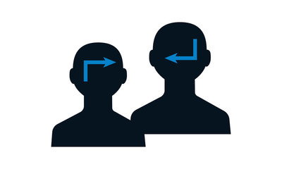 Co-worker icon for business collaboration and teamwork