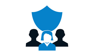 Group protection icon for team security and business safety