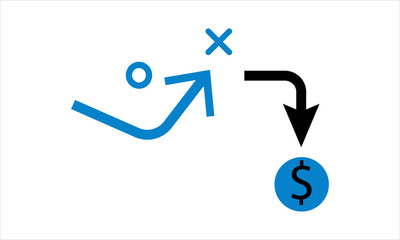 make money tactics icon vector illustration.