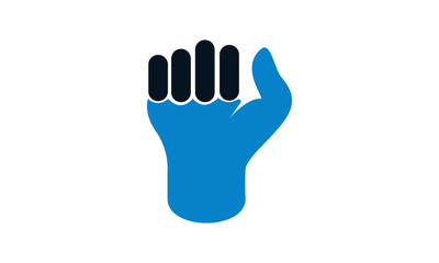 Fototapeta na wymiar Fist male hand, proletarian protest symbol. Power sign