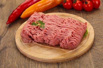 Raw turkey minced meat