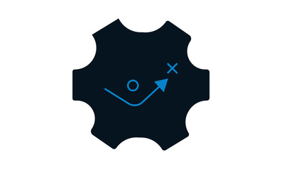 Strategic planning icon for business tactics and goal-setting