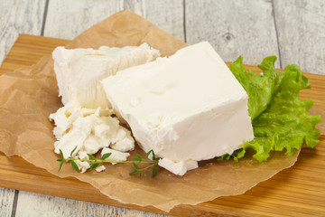Greek traditional Feta soft cheese