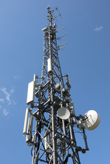 Deatil of Telecommunication Antenna with many repeaters