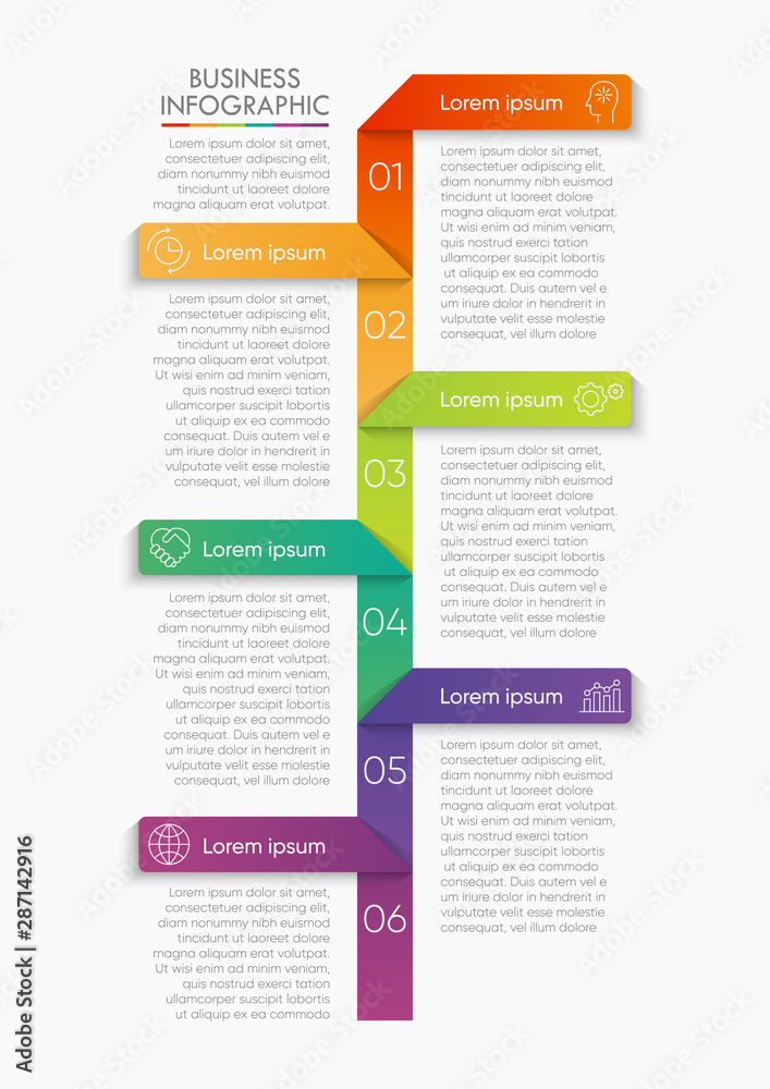Wall mural business data visualization. timeline infographic icons designed for abstract background template mi