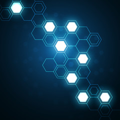 High tech technology geometric