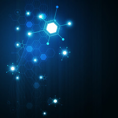 High tech technology geometric