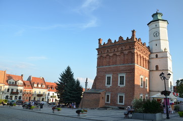 Obraz premium Sandomierz , rynek ,historyczny ,ulica, architektura, stary, gród, budowa, miasteczko, dom, ratusz ,rynek Sandomierz