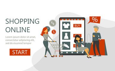 Online shopping in the mobile phone, e-commerce