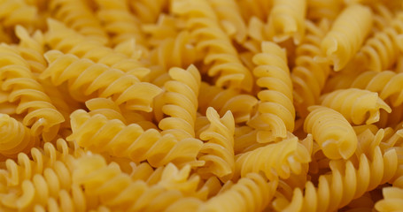 Stack of the spirelli pasta