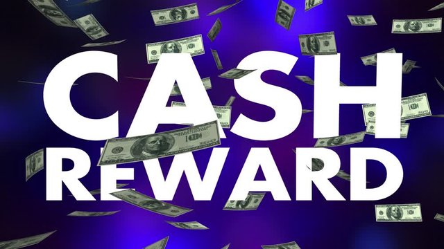 Cash Reward Prize Contest Winner Money Falling 3d Animation