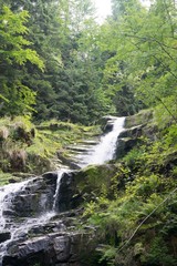 Obraz na płótnie Canvas Kamienczyk waterfall. Szklarska, Poręba Karkonosze, Poland.