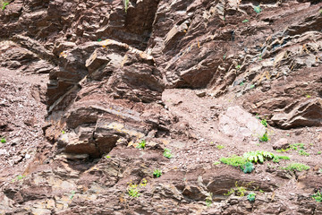 the red brown granite rock for background, texture