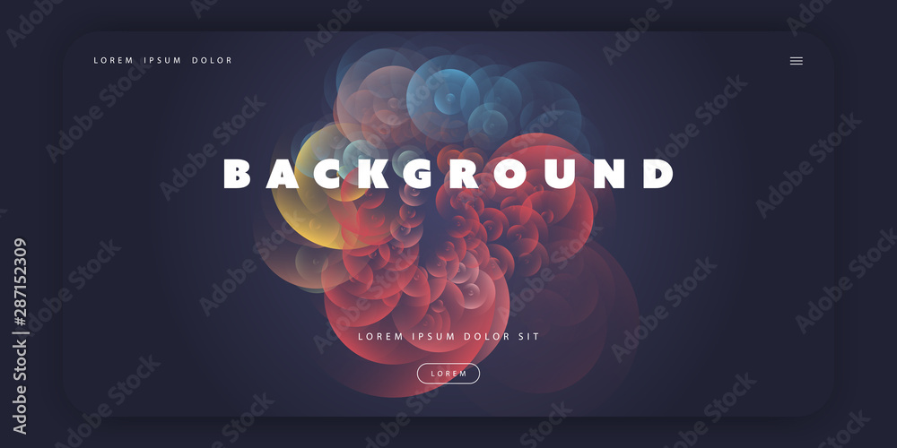 Wall mural abstract colorful minimal geometric pattern background template, gradient shapes composition, futuri