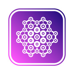 Hexagonal science geometric icon. 