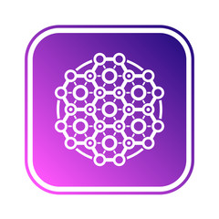 Hexagonal science geometric icon. 