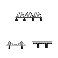 Vector design of construct and side icon. Set of construct and bridge stock vector illustration.
