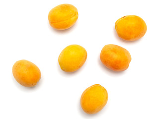 Ripe apricot isolated on a white background