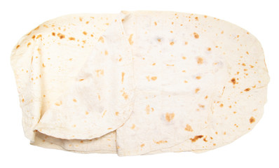 Pita bread isolated on white background