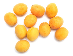 Ripe apricot isolated on a white background