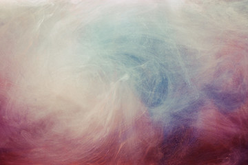 Fume background. Dreamy haze. Purple white glitter fog.