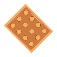 Plate of pills. Medical product. Disease treatment. Icon illustration. Health cure vector