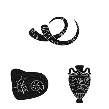 Isolated object of museum and attributes icon. Set of museum and historical stock vector illustration.