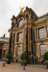 Obraz premium Historic buildings at Bruhl Terrasse in Dresden