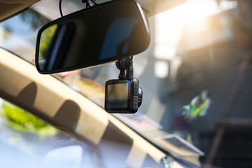 CCTV car camera for safety on the road accident.