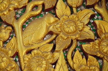 flower carving wood, background image