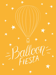 Lettering Balloon Fiesta with balloon contour