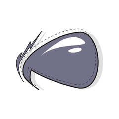 Cloud speech bubble for thought in comic book