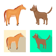 Vector design of breeding and kitchen symbol. Set of breeding and organic stock symbol for web.