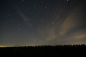 Beautiful Night Sky Twinkling with Stars shining up the night