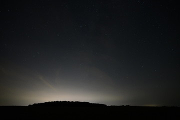 Beautiful Night Sky Twinkling with Stars shining up the night