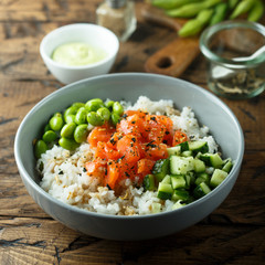 Salmon poke bowl