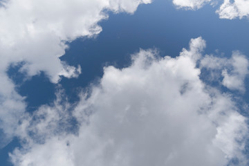 White clouds background.