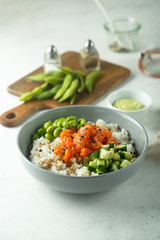 Salmon poke bowl