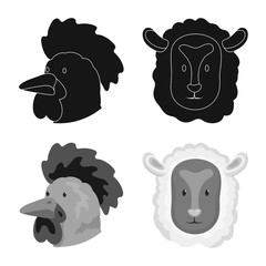 Vector illustration of agriculture and breeding symbol. Collection of agriculture and organic stock symbol for web.