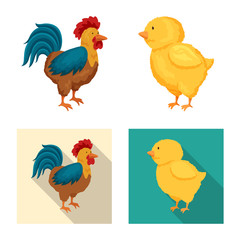 Isolated object of breeding and kitchen icon. Set of breeding and organic stock vector illustration.