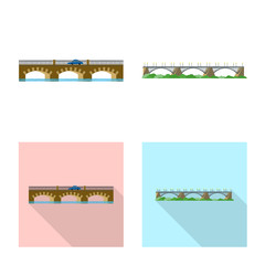 Vector illustration of connection and design symbol. Collection of connection and side stock vector illustration.