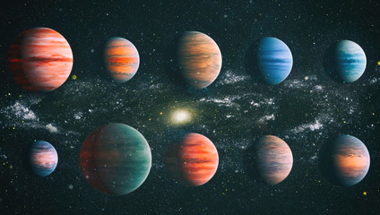 Futuristic abstract space background. Night sky with stars and nebula. Elements of this image...