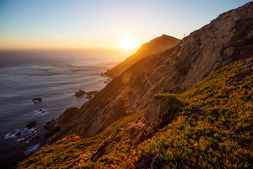 Beautiful sunset on the ocean