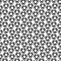 Seamless pattern. Black lines on a white background.