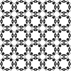 Seamless pattern. Black lines on a white background.
