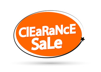 Clearance Sale, offer tag, discount banner design template, vector illustration
