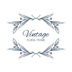 Floral frames. Floral wreath. Feminine logotype template